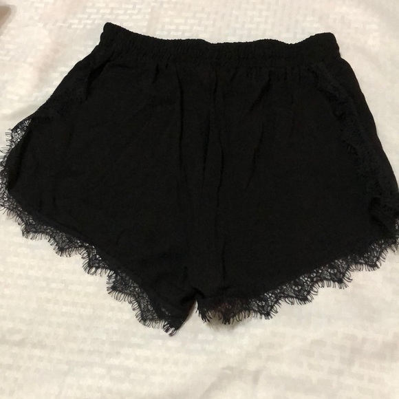 Material Girl Juniors Eyelash-Lace-Trim Shorts - Picture 3 of 4